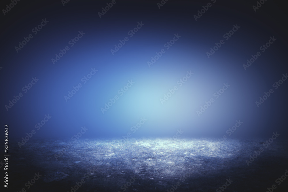 Fototapeta premium Abstract blue background with spotlight