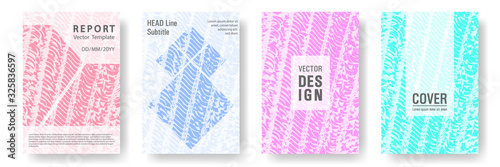Cover page design templates set.