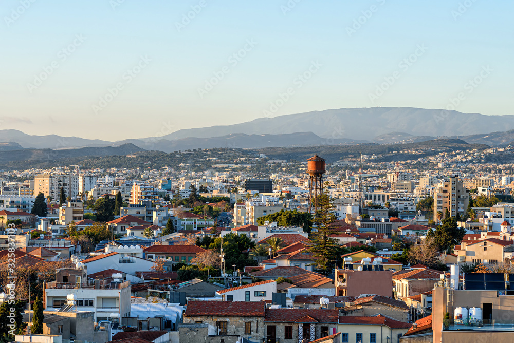 Old city of Limassol from above