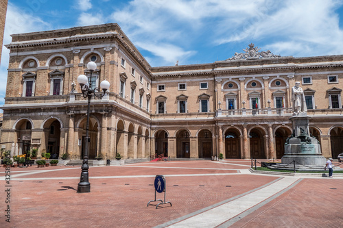 Giacomo Leopardi Square in the historical center of Recanati