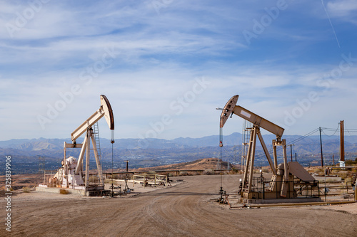 Oil Rig Pump-jack Working Natural Resource Energy Production North America
