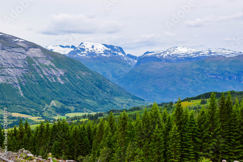 Mountain landscape in Stryn municipality  Vestland county. Norway.