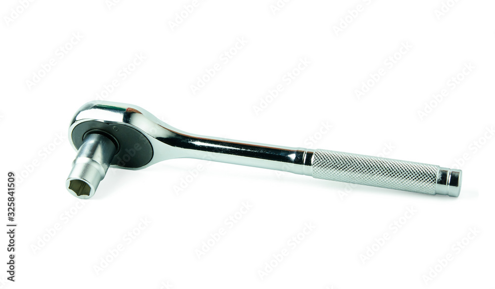 Socket spanner wrenches isolated on white background with clupping path Socket spanner wrenches isolated on white background with clupping path
