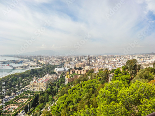 Malaga  Andalusien  Spanien - Altstadt und Sehensw  rdigkeiten - Panorama