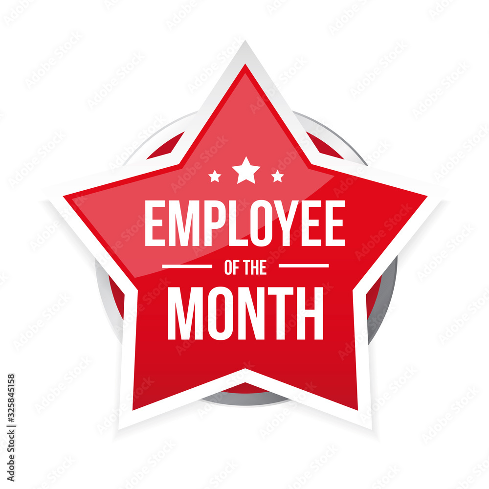 Best Employee of the Month award badge Best Employee of the Month award badge