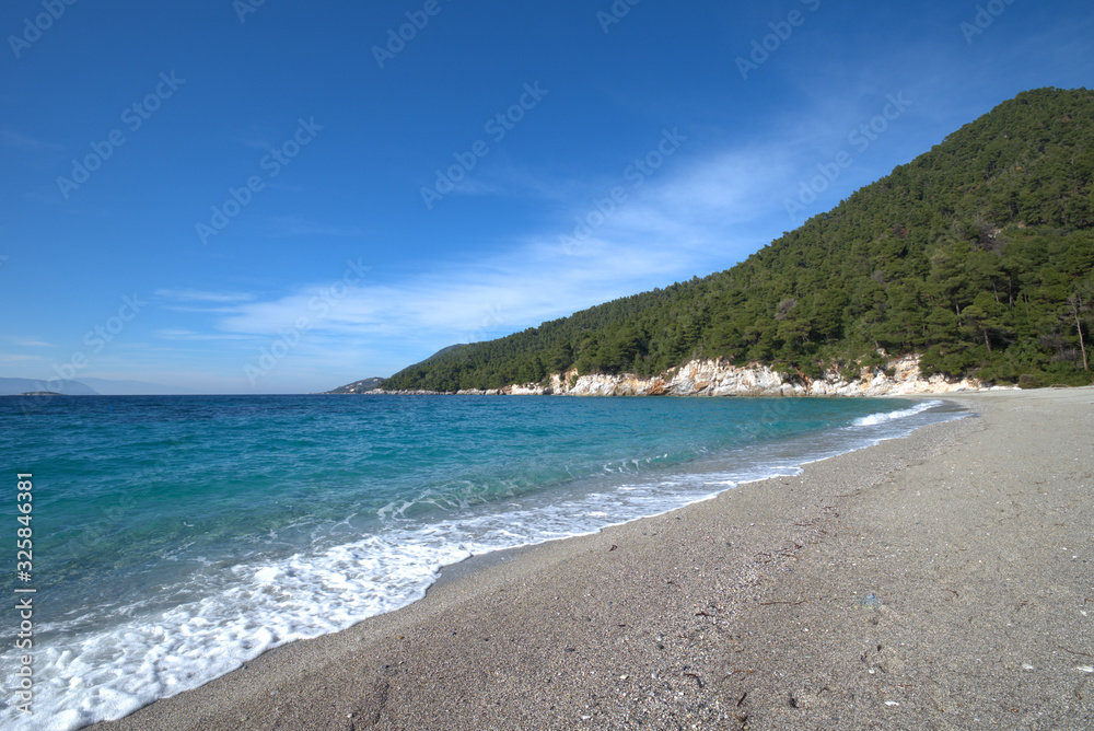 Obraz premium Milia beach . Skopelos island . Sporades , Greece