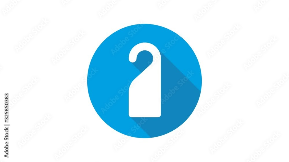 Blue motion graphic icon animation hotel sign Blue motion graphic icon animation hotel sign
