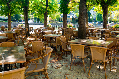 Fototapeta Naklejka Na Ścianę i Meble -  Unvisited outdoor Restaurant