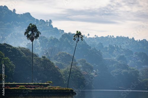 the lake in Kandy in central Sri Lanka photo