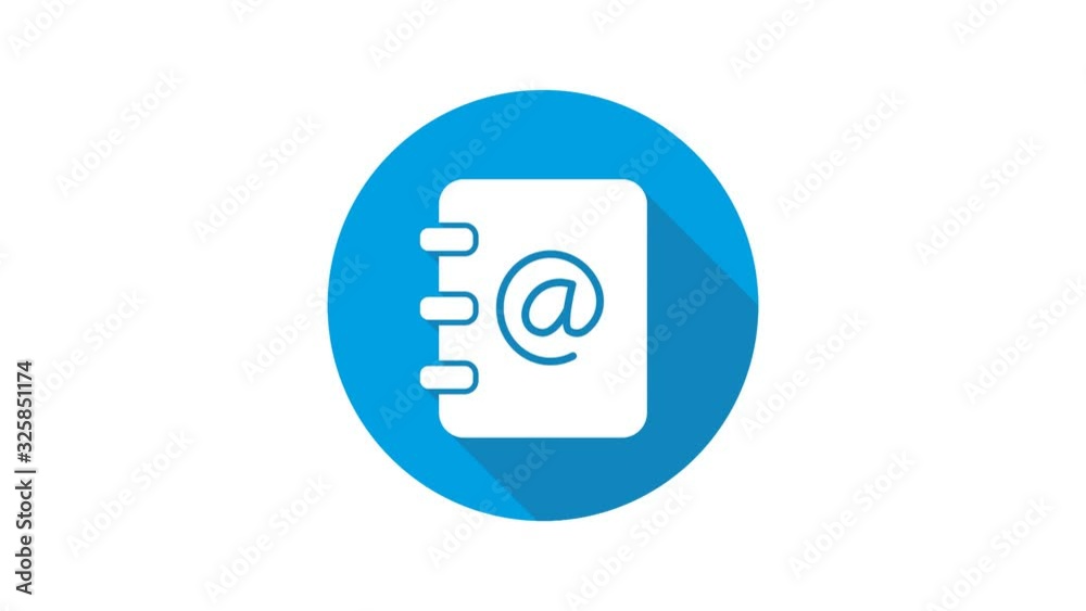 Blue motion graphic icon animation mail book Blue motion graphic icon animation mail book