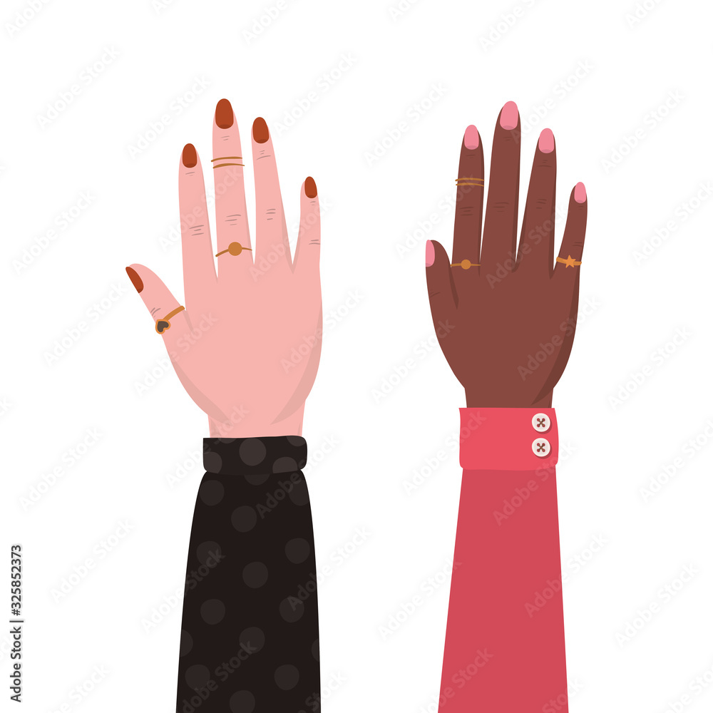 Isolated female hands vector design Isolated female hands vector design