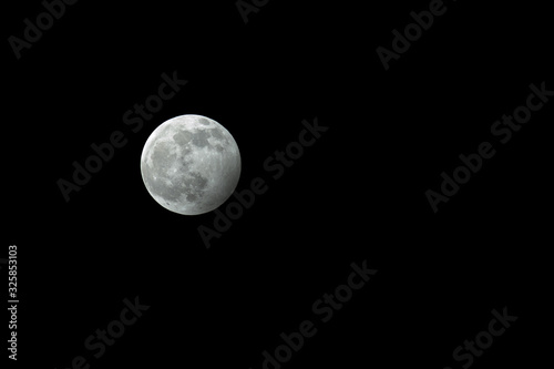 Wolf Moon. First full moon of 2020. January 10th UK photo