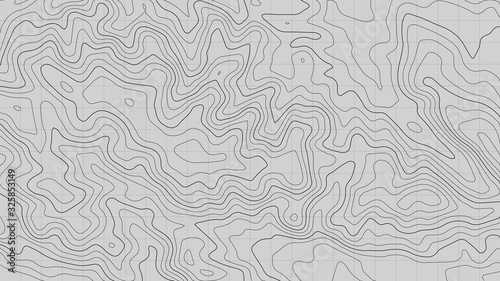 Topographic map lines background. Abstract vector illustration.