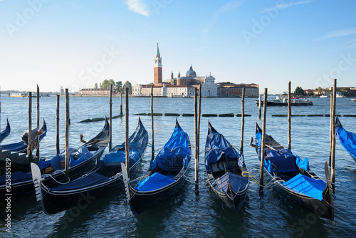 San Giorgio Maggiore cathedral with gondolas