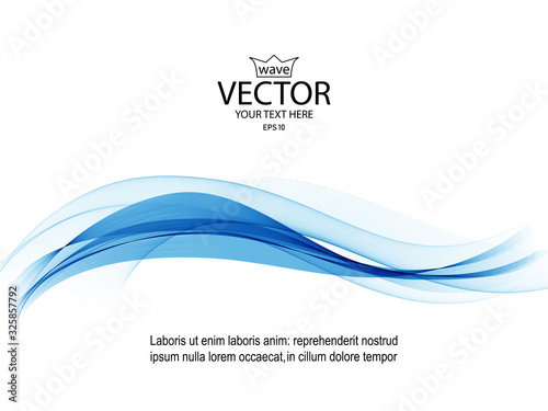 Blue transparent waves on a white background.