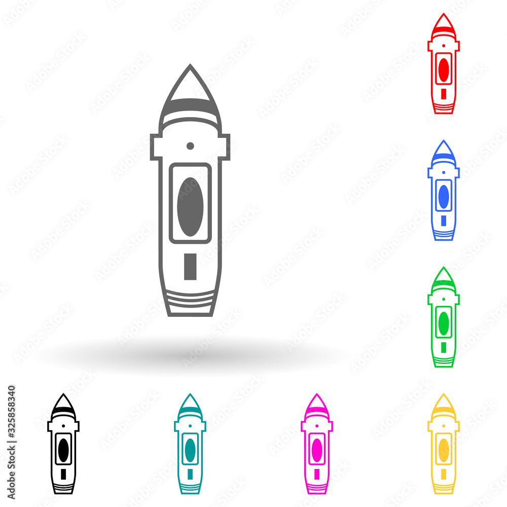 boat multi color style icon. Simple glyph, flat vector of ships icons for ui and ux, website or mobile application