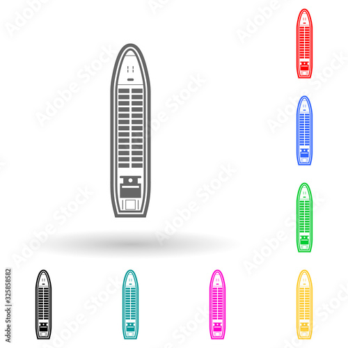 bulk carrier multi color style icon. Simple glyph, flat vector of ships icons for ui and ux, website or mobile application