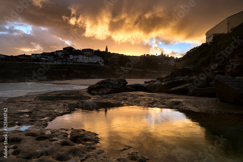 Tamarama Beach at sunset, Sydney Australia