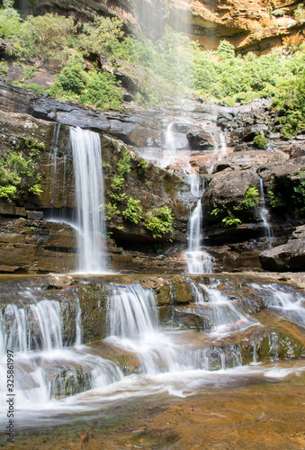 Waterfall in the forest  Blue Mountains  Australia