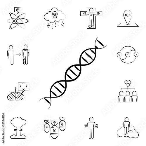 Mutation icon. Mad science icons universal set for web and mobile
