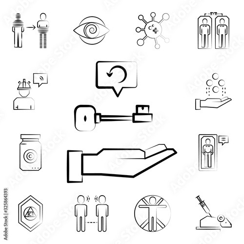 Psychometric icon. Mad science icons universal set for web and mobile