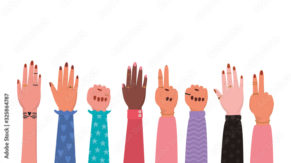 Fototapeta premium Isolated female hands vector design