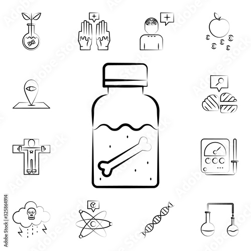 Dipple icon. Mad science icons universal set for web and mobile