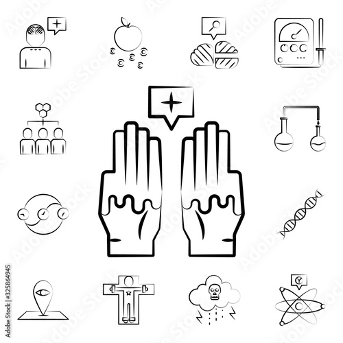 Psychic surgery icon. Mad science icons universal set for web and mobile