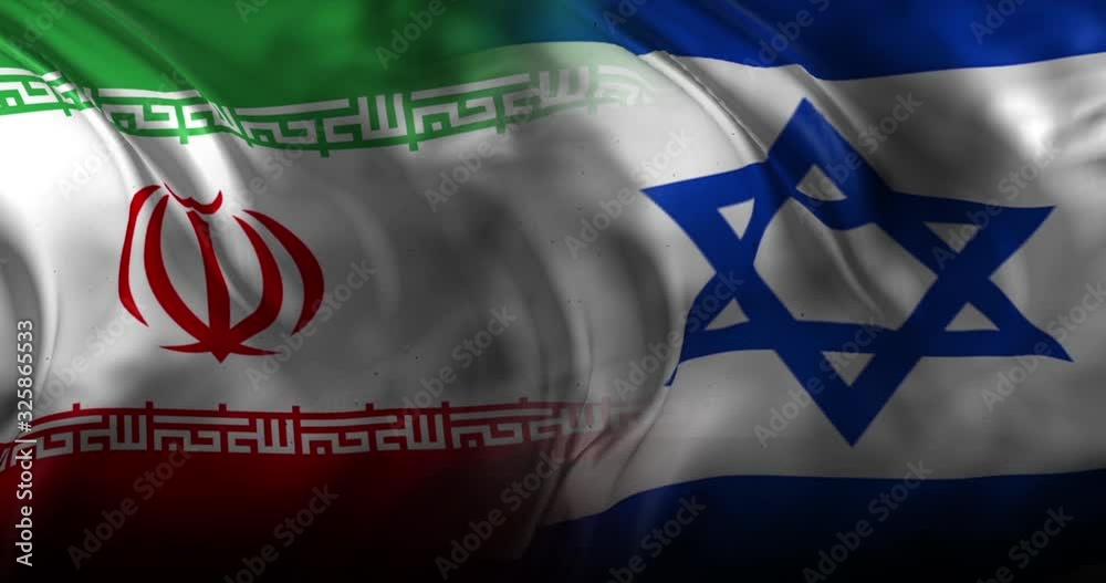 Iran And Israel In Conflict Flags Animation Powerful animation of Iran ...