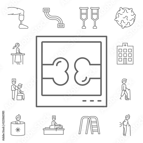 X-ray, physiotherapy, bones icon. Physiotherapy icons universal set for web and mobile