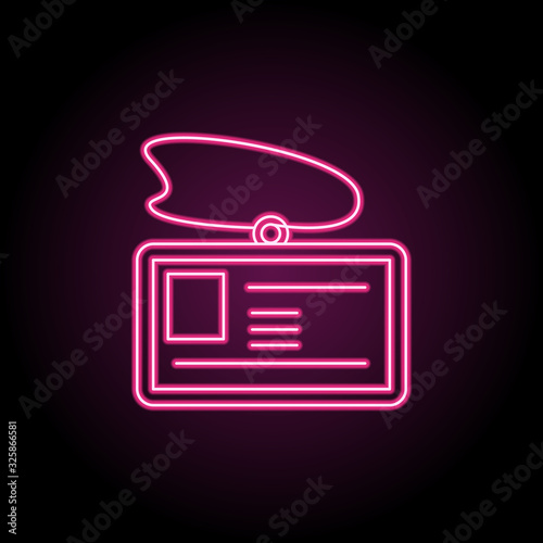 Badge banker icon. Simple thin line, outline vector of banking icons for ui and ux, website or mobile application