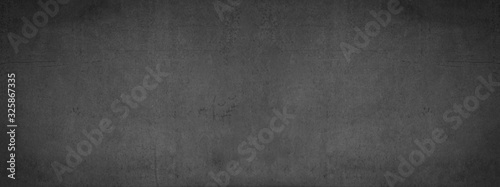 Black stone concrete texture background anthracite panorama banner long 