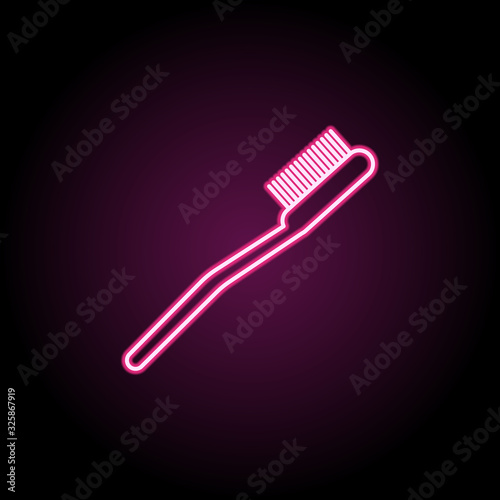 Toothbrush tooth brush icon. Simple thin line, outline vector of bathroom icons for ui and ux, website or mobile application