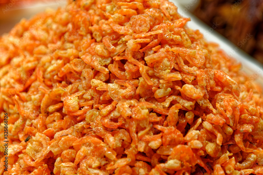 Dried seafood in a thai street market Dried seafood in a thai street market