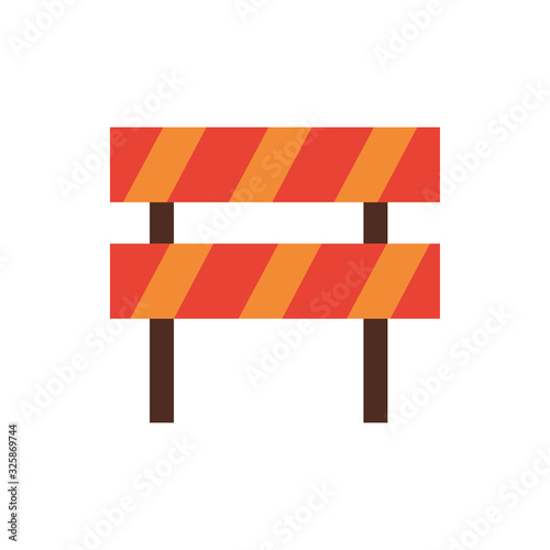 construction fence barricade isolated icon