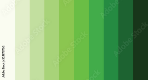 Green color palette vector illustration