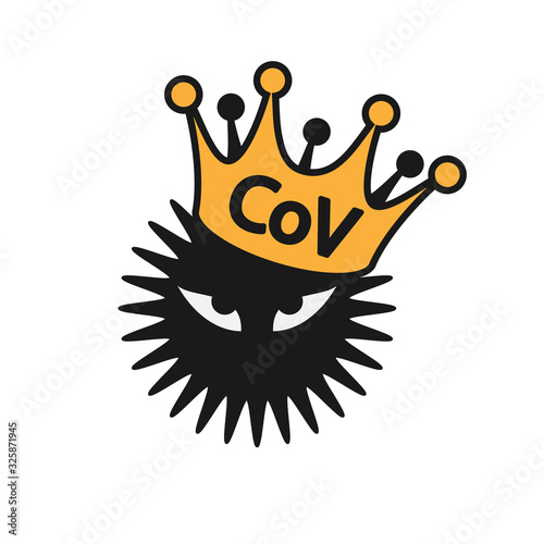 Coronavirus character illustration. Deadly type of corona virus 2019-nCoV