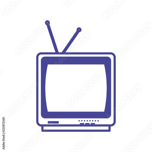 Isolated tv line style icon vector design