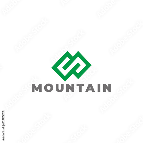 Free Download letter m mountain infinity geometric design symbol logo vector - GFXLoad