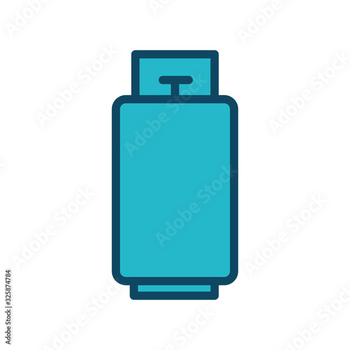 Isolated gas tank line and fill style icon vector design
