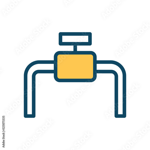 Isolated oil pipe line and fill style icon vector design