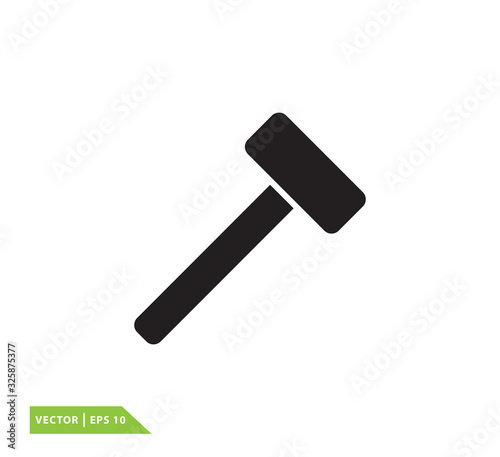 Hammer icon vector logo template