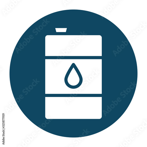 Isolated oil barrel block and flat style icon vector design