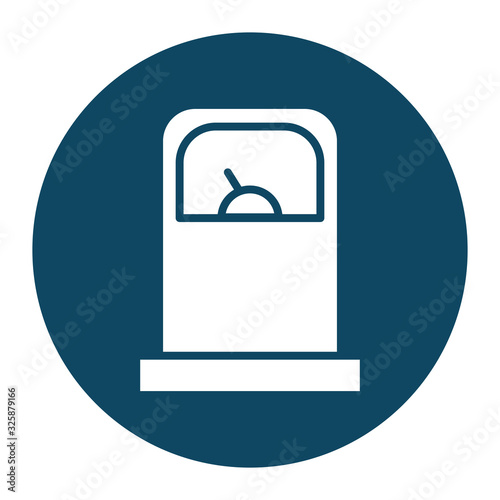 Isolated gasoline station block and flat style icon vector design