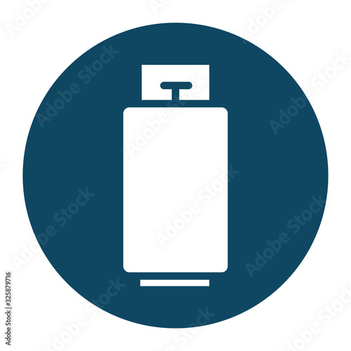 Isolated gas tank block and flat style icon vector design