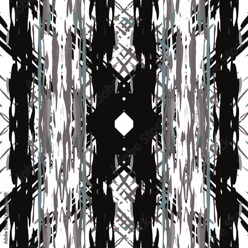 Hand Drawn, Paint Texture. Shibori Seamless 