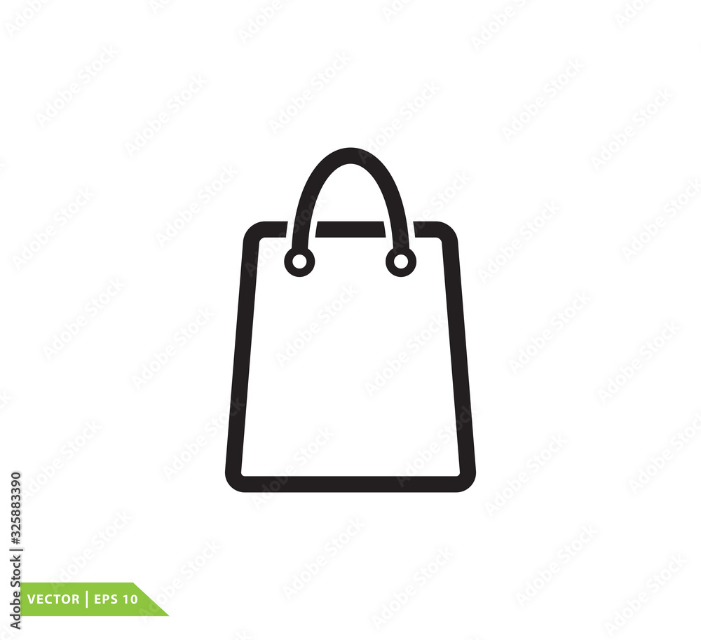 Shopping bag icon logo template Shopping bag icon logo template