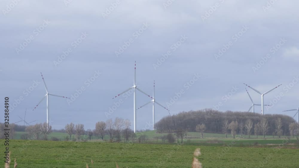 electric wind generators in a wheat field electric wind generators in a wheat field