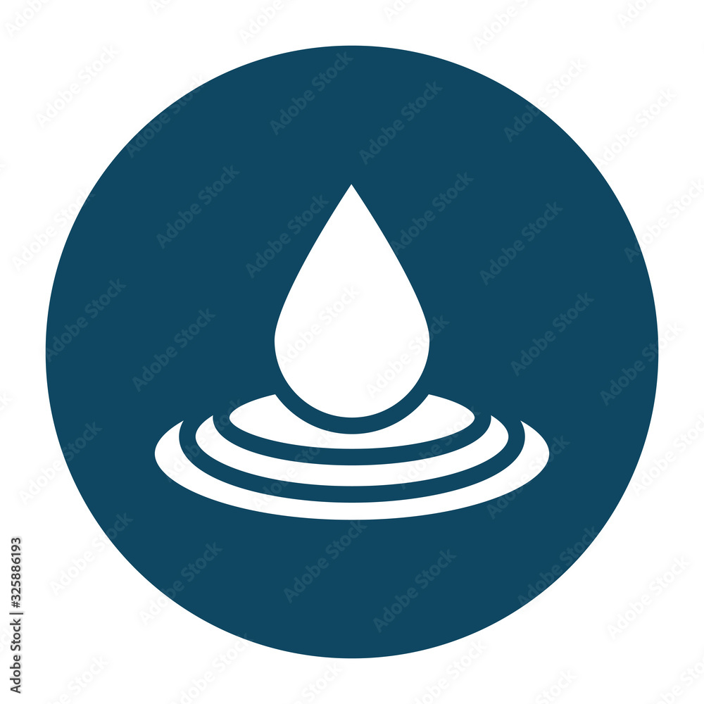 Isolated water drop block and flat style icon vector design Isolated water drop block and flat style icon vector design