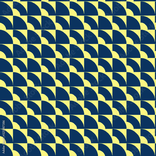Geometric abstract pattern in retro 50's pallete